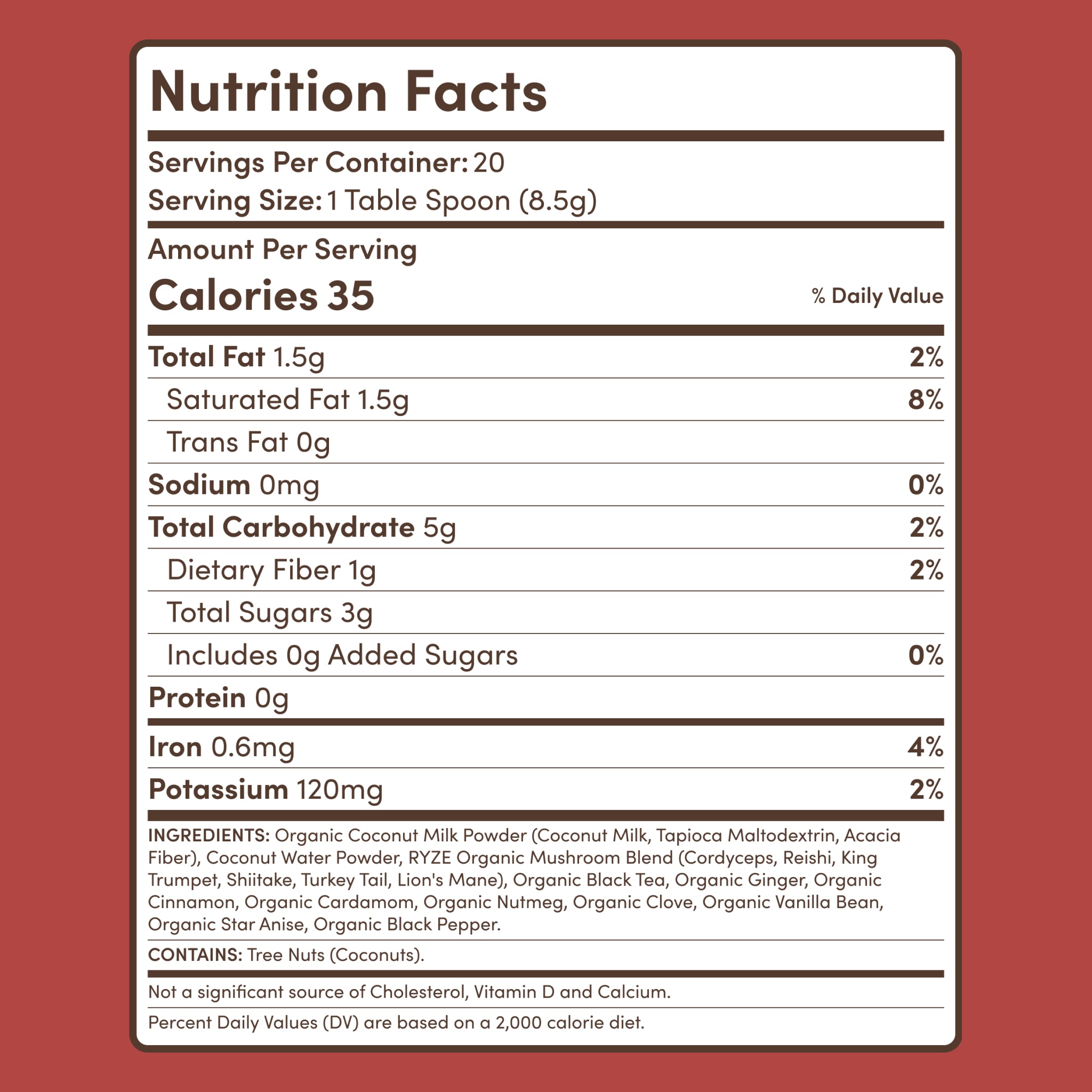 RYZE Mushroom Chai — Organic Instant Chai with Reishi & Organic Black Tea, 20 Servings P3