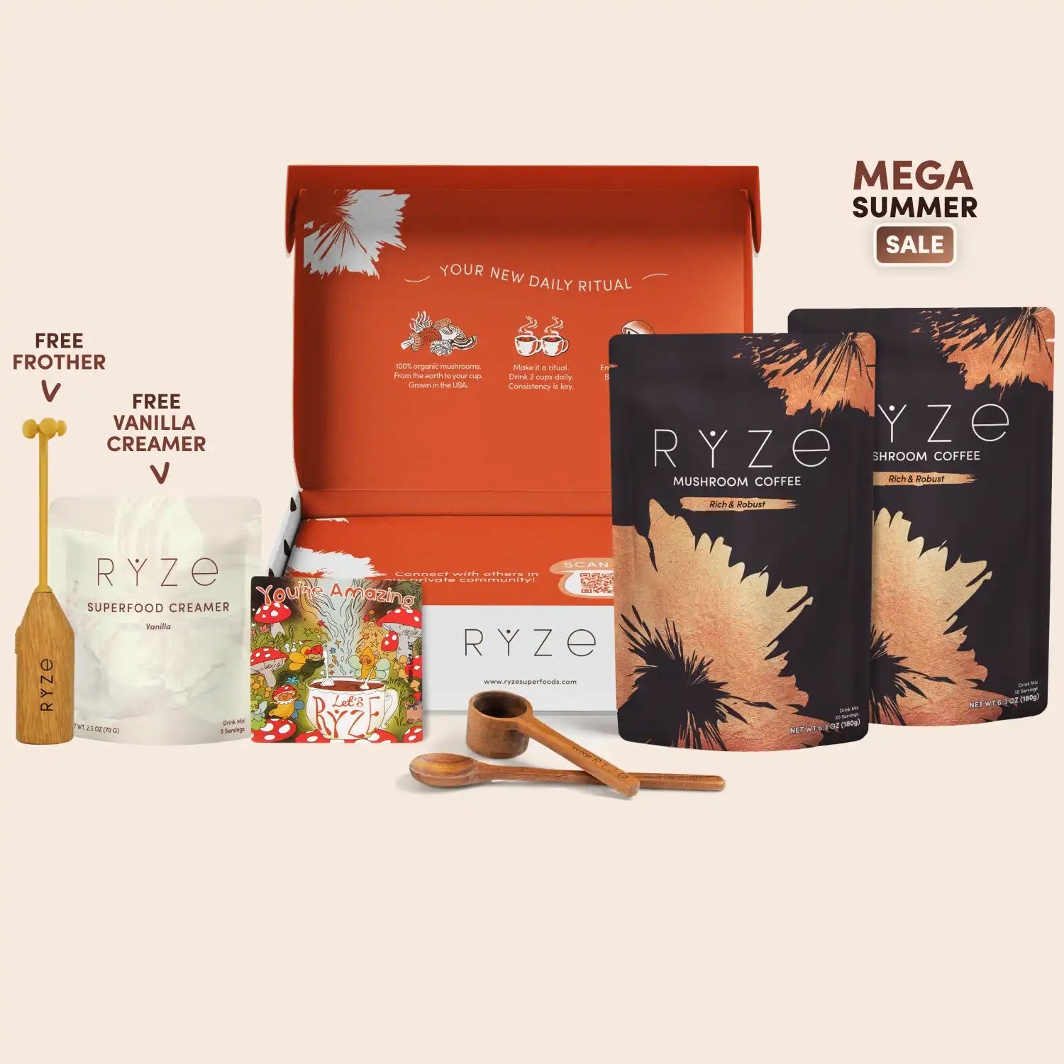 Mushroom Coffee Dark Roast Starter Kit (60 servings) H9