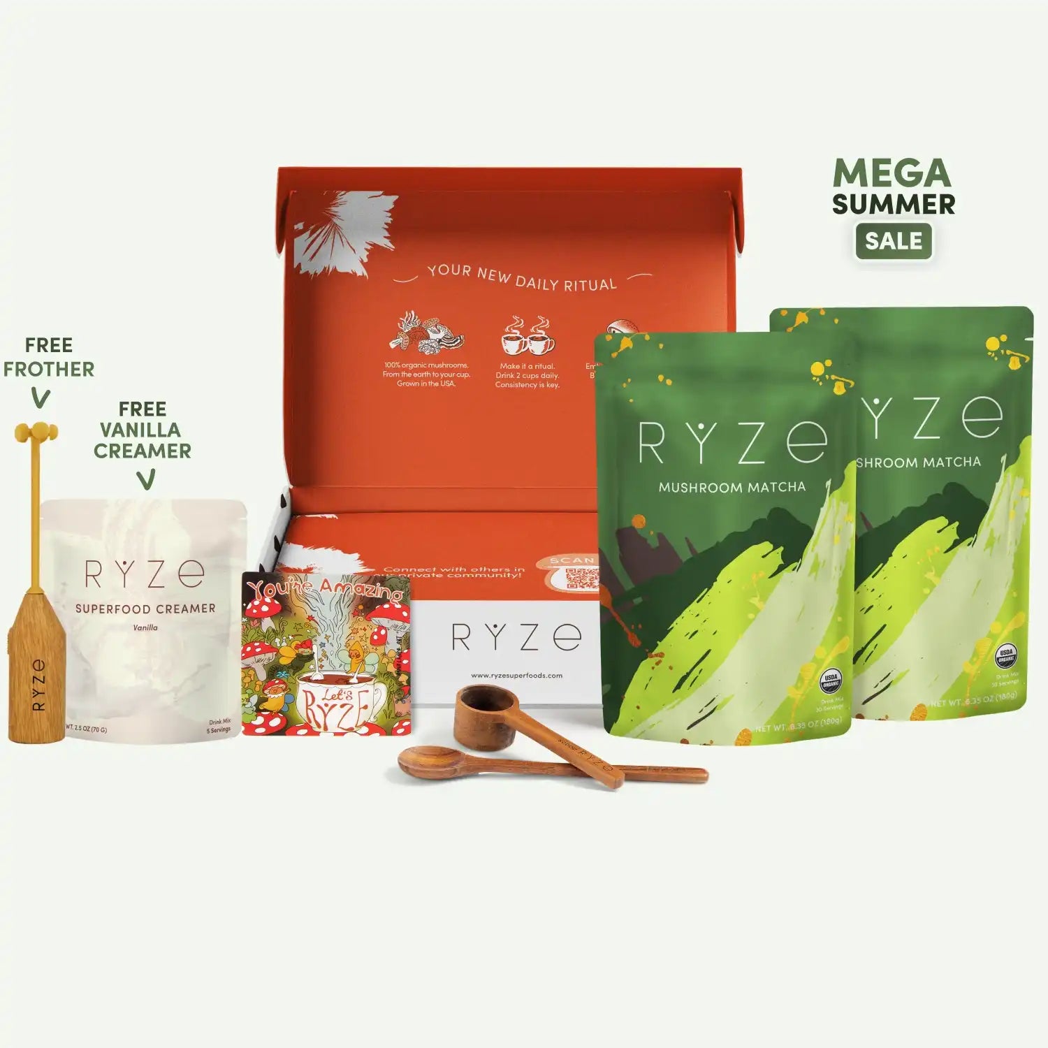 Mushroom Matcha Starter Kit (60 Servings) C1