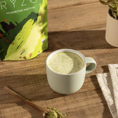RYZE Mushroom Matcha — Organic Instant Matcha Latte with Lion's Mane & King Trumpet, 30 Servings P3