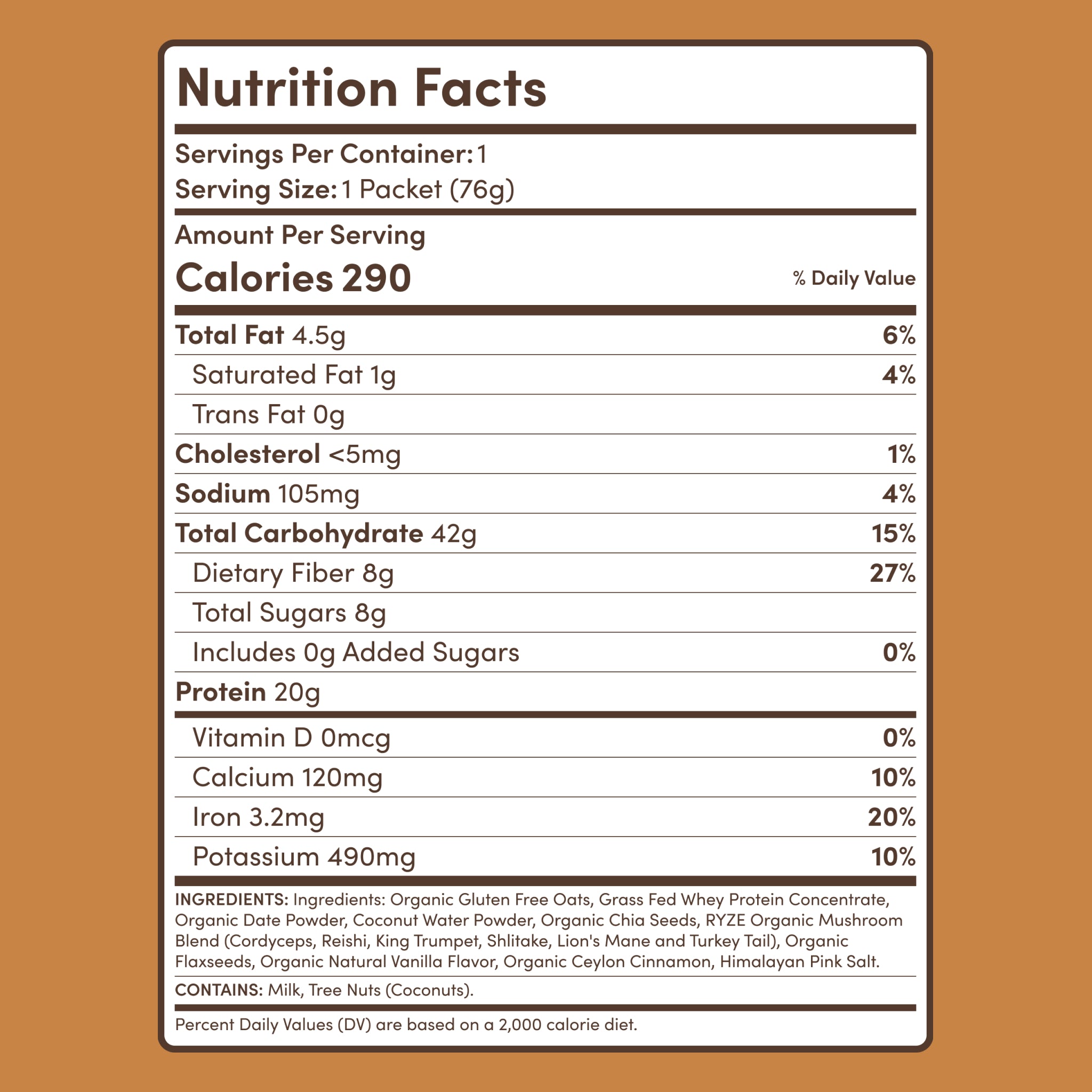 Mushroom Overnight Oats (14 Servings) Y1