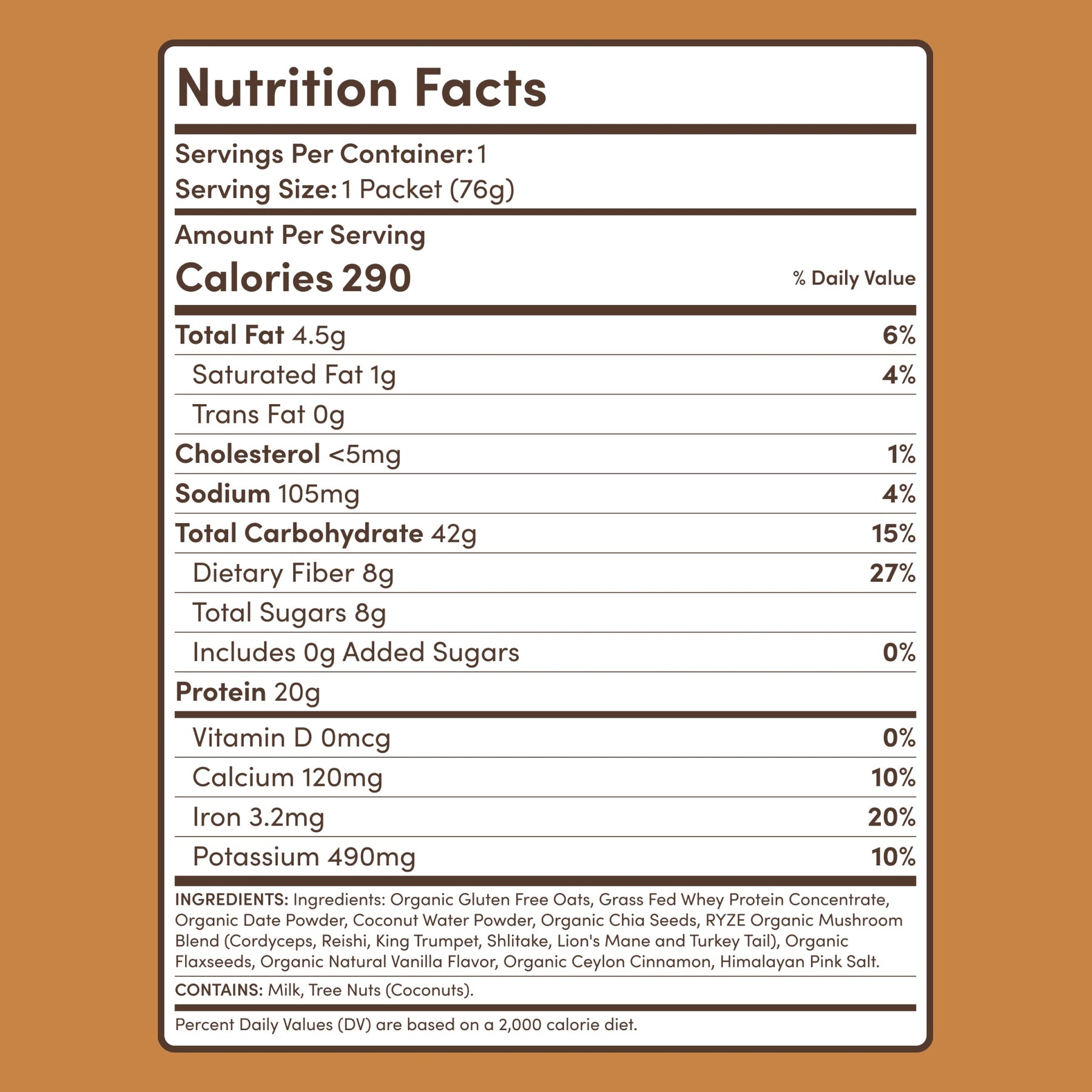 Mushroom Overnight Oats (14 Servings) H6
