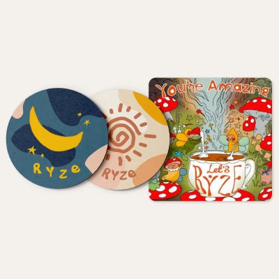 Coasters + Mushroom Magnet N5