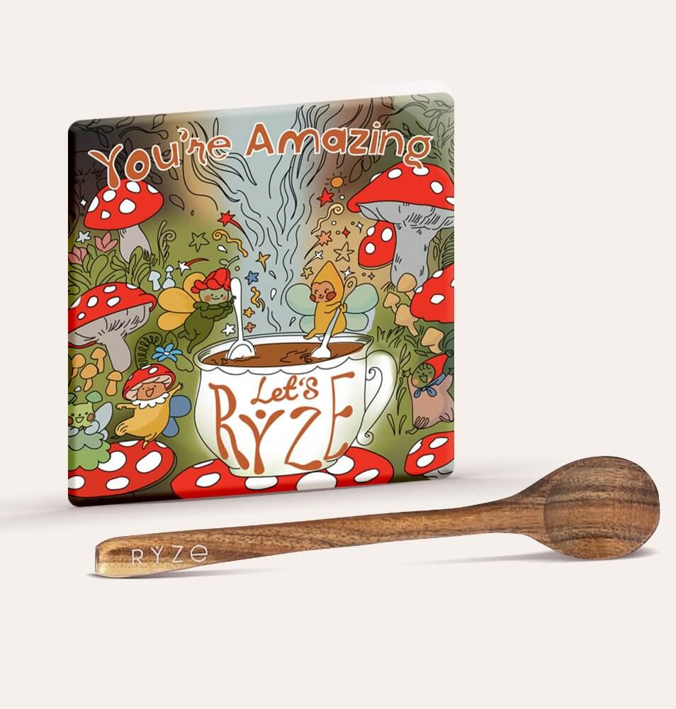 Mushroom Magnet + Acacia Spoon N0