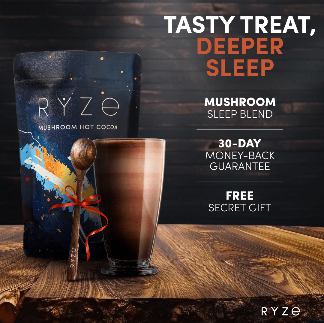 RYZE Hot Cocoa - with 6 Sleep Superfoods to Help Fall Asleep and Stay Asleep N3