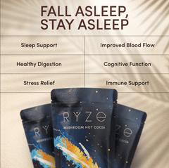 RYZE Hot Cocoa - with 6 Sleep Superfoods to Help Fall Asleep and Stay Asleep N3