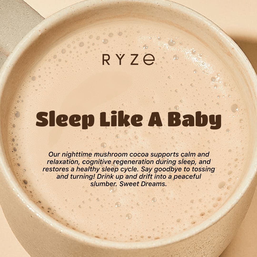 RYZE Hot Cocoa - with 6 Sleep Superfoods to Help Fall Asleep and Stay Asleep N3