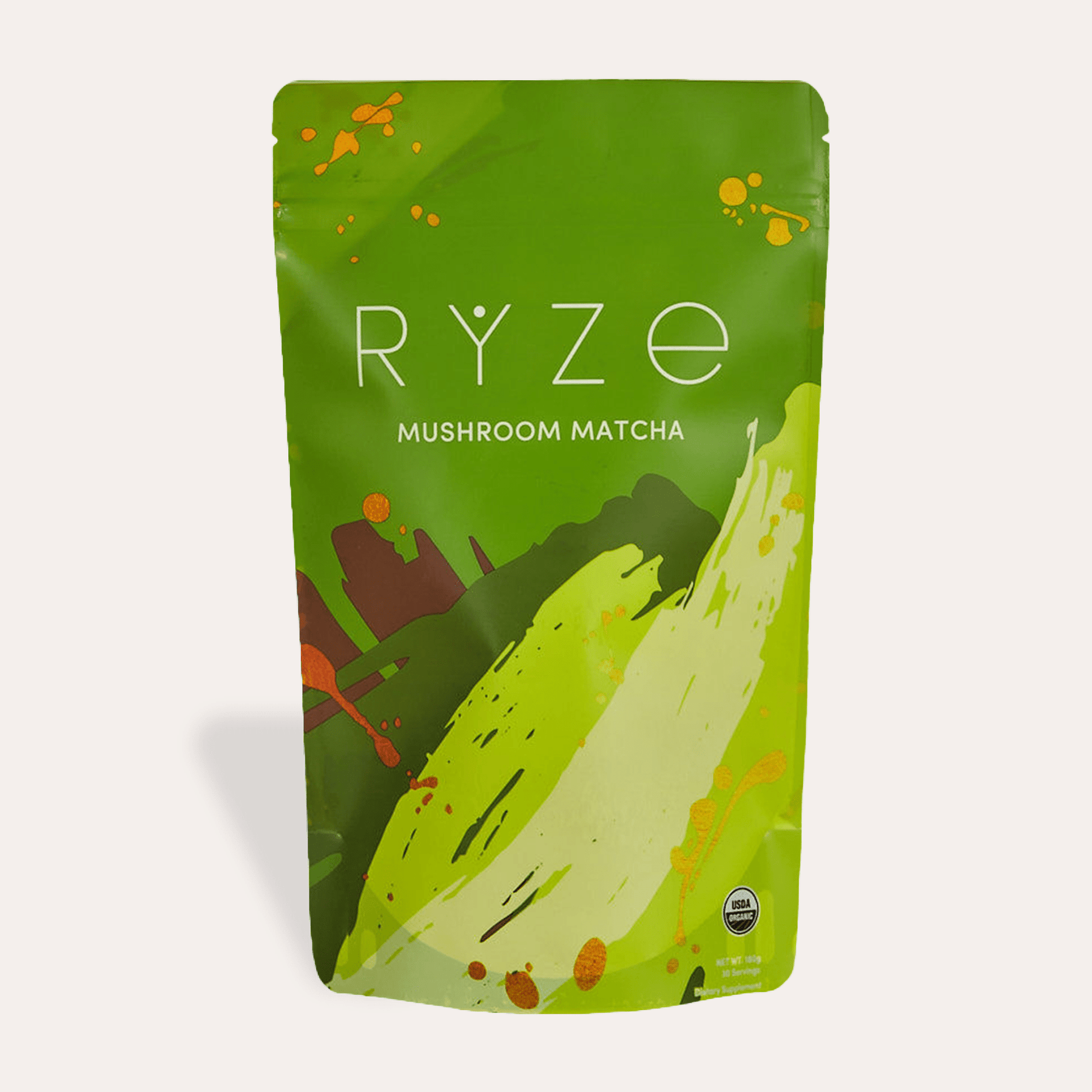 RYZE Mushroom Matcha - with 6 Organic Adaptogenic Mushrooms Grown In USA and Ceremonial-Grade Japanese Matcha J2