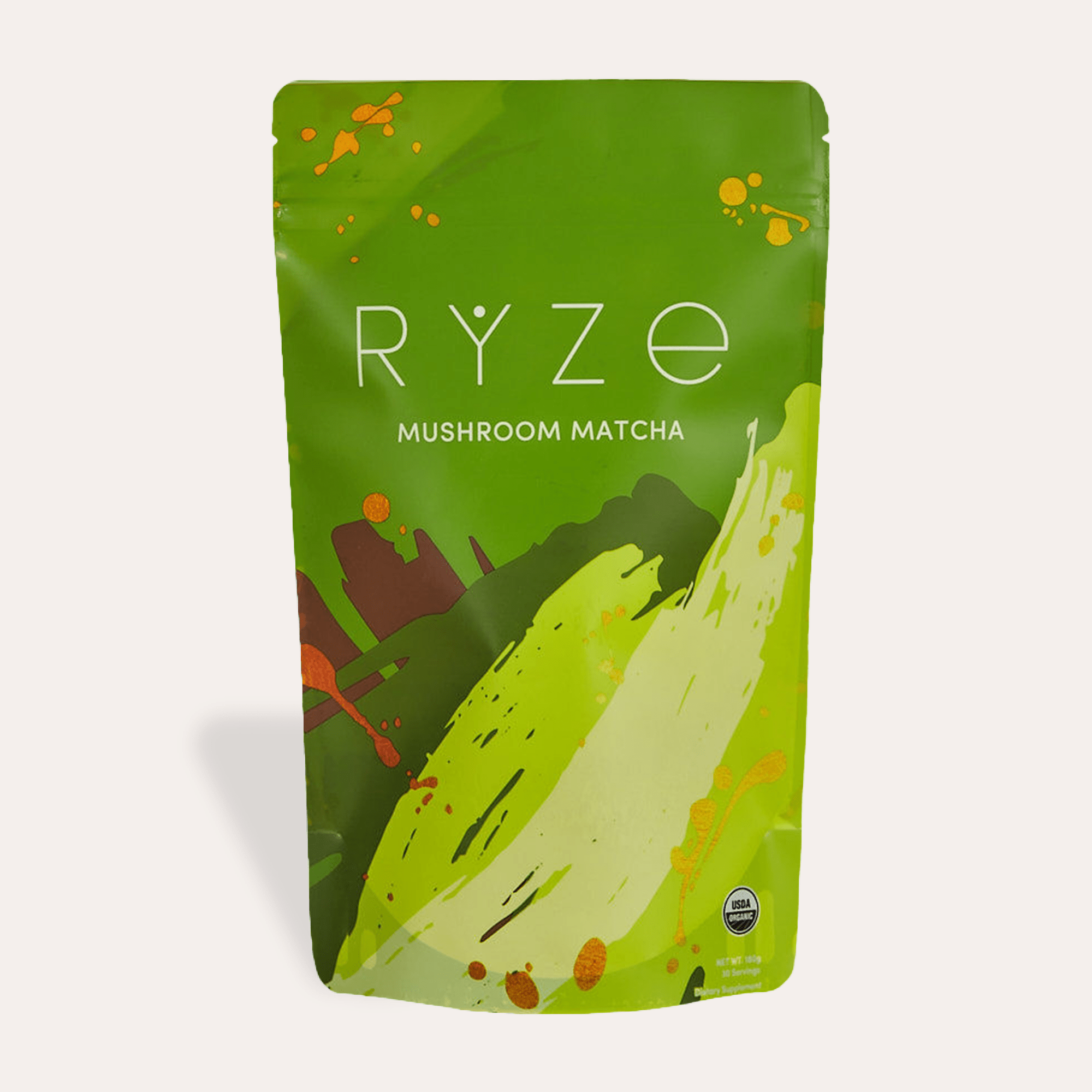 RYZE Mushroom Matcha - with 6 Organic Adaptogenic Mushrooms Grown In USA and Ceremonial-Grade Japanese Matcha J2
