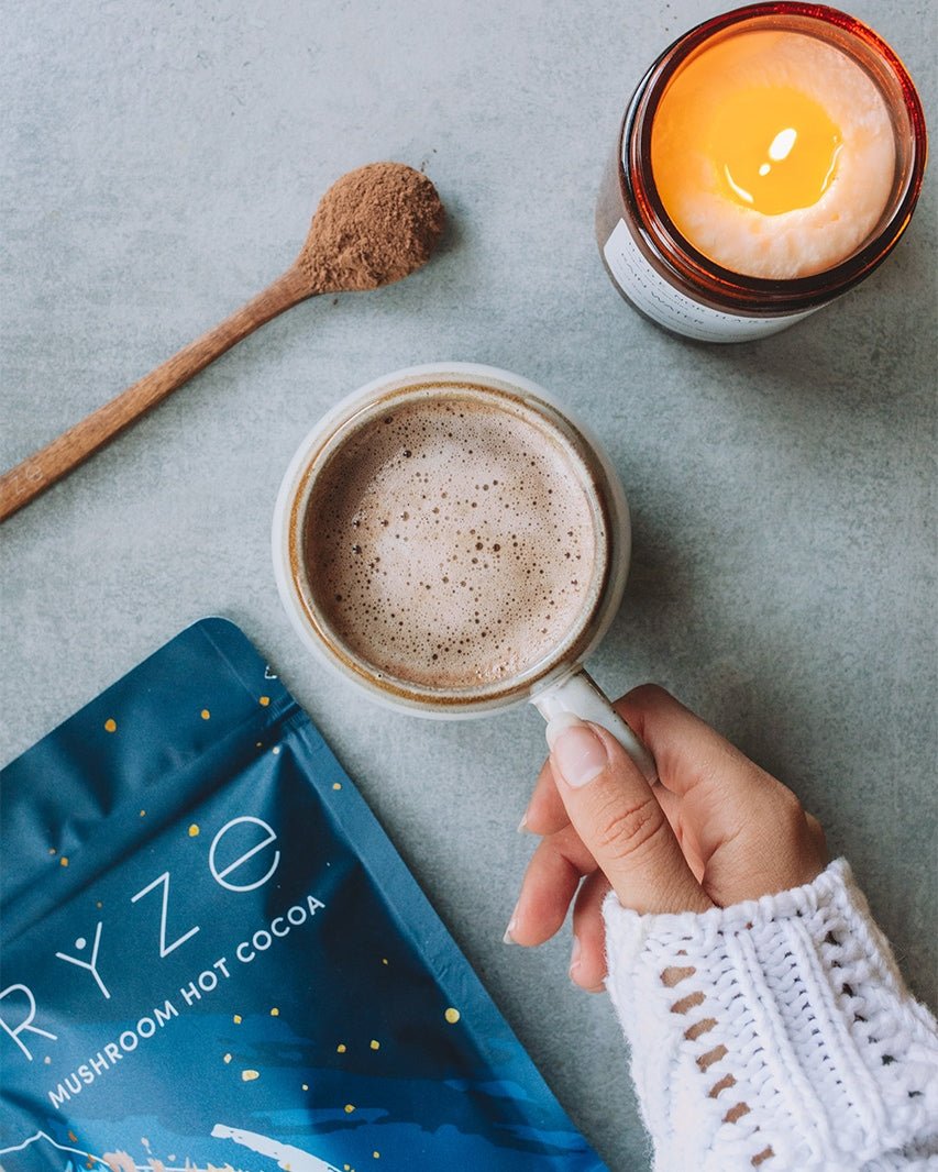 Try our Mushroom Hot Cocoa 50% OFF! V8